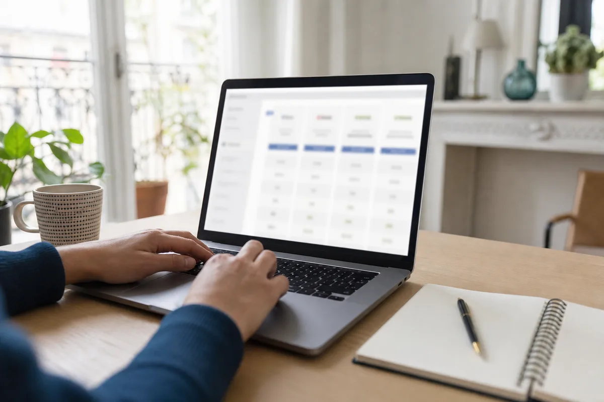 Comparaison de devis d’assurance auto sur un ordinateur portable
